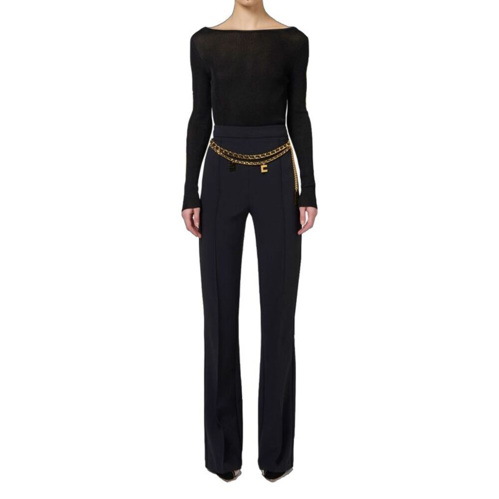 Elisabetta Franchi Women black Trousers - Picture 2 of 3
